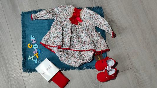 Conjunto Floral Rojo 2 piezas